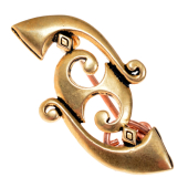 Trumpet brooch replica - bronze