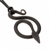 Hand forged Viking snake charm