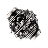 Wikingerperle - versilbert Iron age bead