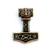 Thor's hammer pendant - brass'