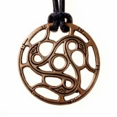 Zoomorphic disc pendant - bronze