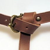 Viking leather belt - 2 cm wide