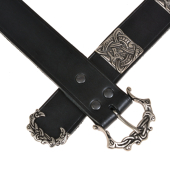 Wikingerg�rtel - schwarz / silber