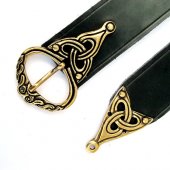 Viking leather belt - buckle