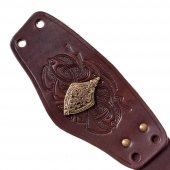 Leather bracer with Viking mount