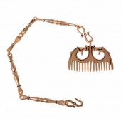 Viking beard comb - bronze