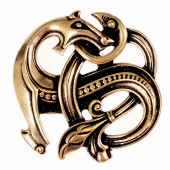 Viking dragon brooch - bronze
