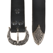 Wikinger-G�rtel - schwarz / silber