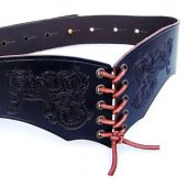 Embossed bodice belt