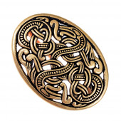 Viking snakes brooch - bronze