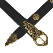 Viking belt - black / brass