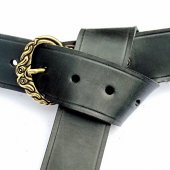 Viking leather belt - buckle