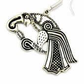 Vogel-Ohrring - versilbert Viking ear ring