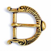 Viking belt buckle - brass colour